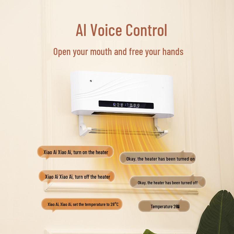 Wall-Mounted Fast Heater & Humidifier for Home and Bathroom - Dual Use for Wet & Dry