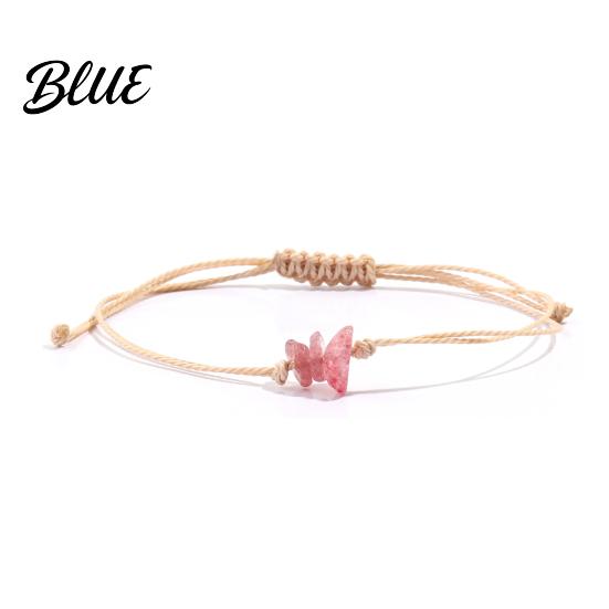 Artificial Crystal Decoration Braided Bracelet Handcrafted Adjustable String Rope Personalized