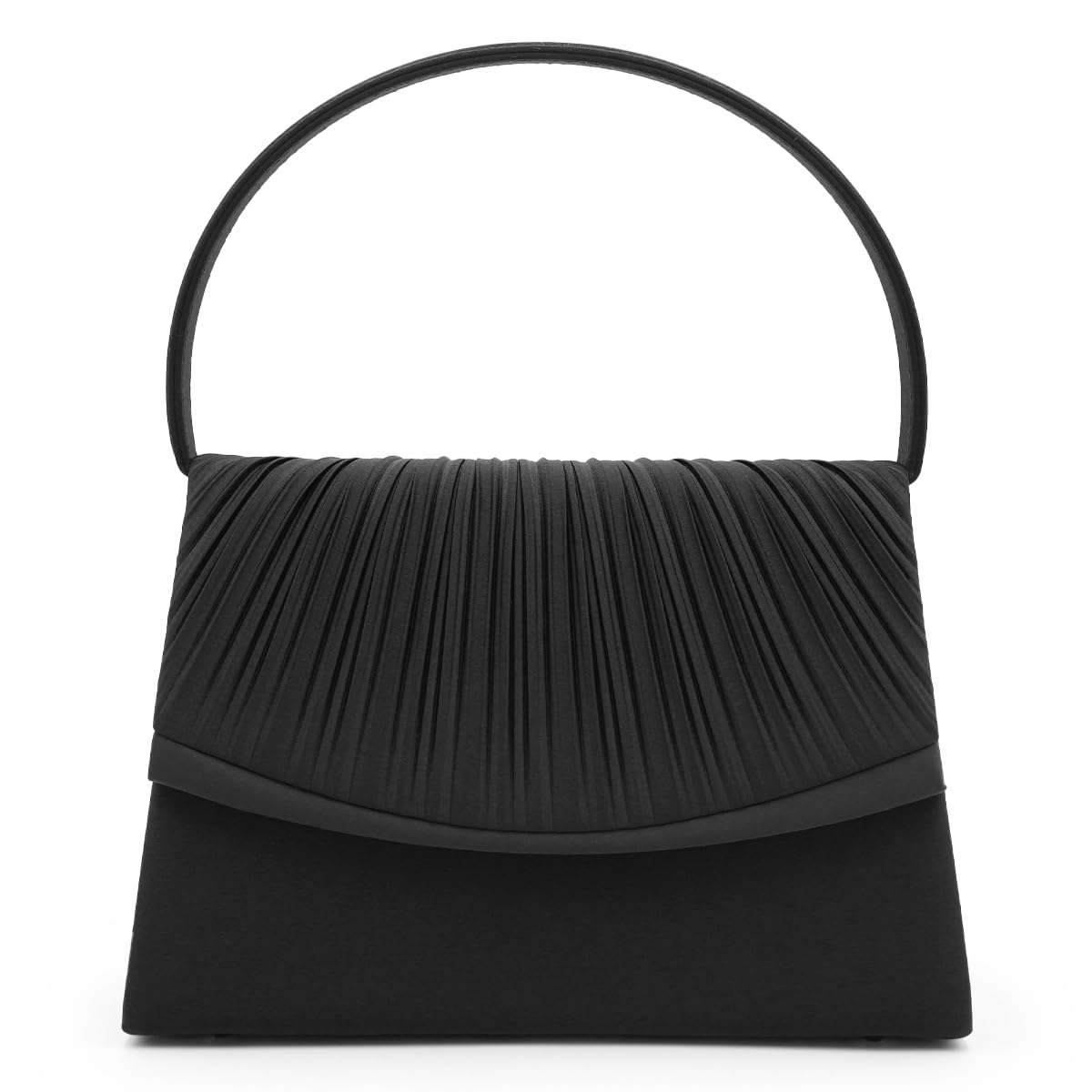 

Plex Black Formal Bag with Gathered Pleated Design for Women, Perfect for Weddings, Funerals, Entrance Ceremonies, Graduations, and Other Ceremonies