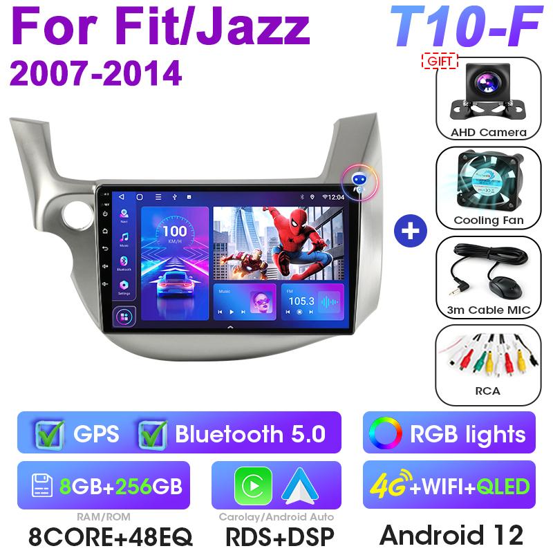 2 Din Android 12 Car Radio For Honda FIT JAZZ 2007 - 2014 Multimedia Video Player Navigation GPS Stereo Carplay Auto 4G RDS DVD