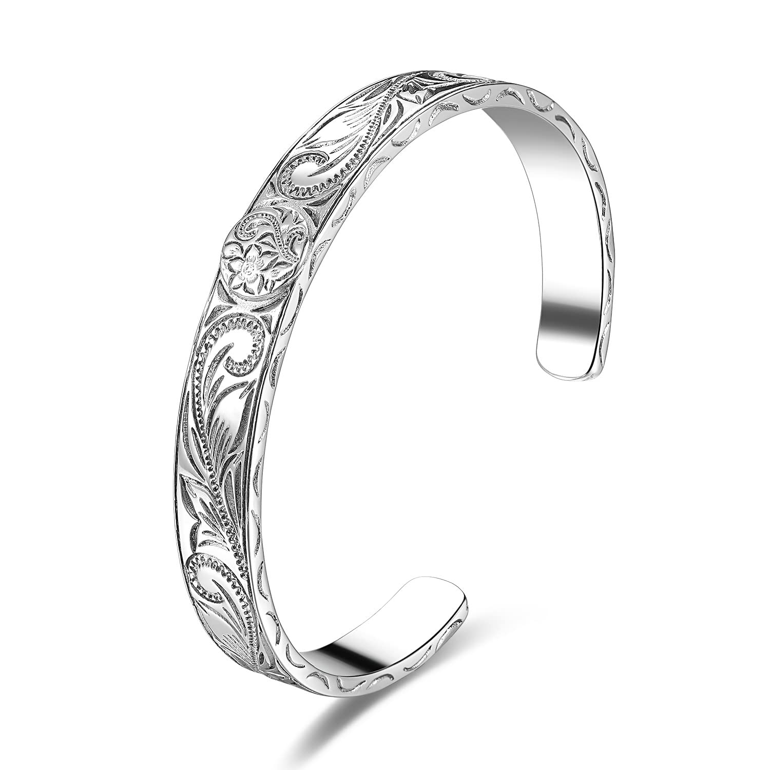 

Lucliss 316L Hawaiian Bangle, Surgical Stainless Steel, One Size Fits All, 18K Gold, [Silver], Hypoallergenic, Men s & Women s, Made in Japan