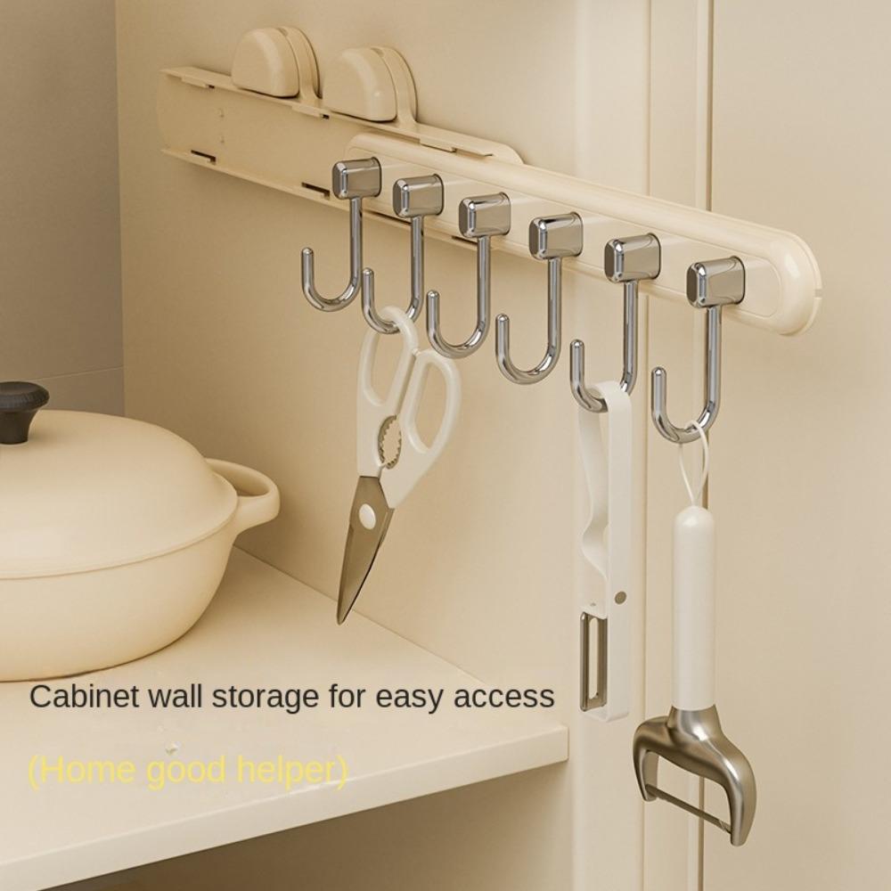 Wall-mounted Door Back Gap Rack Punch-free Expansion Gap Hook Multifunctional Sticky Hook  Cabinet