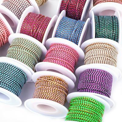 Weichen Boutique Fluorescent Claw Chain Mocha Encryption Chain Luminous Drill, Flash Diamond Chain Diy Clothing Accessories