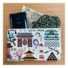 Kyoyu Made in Japan Pouch Accessory Case Slightly Larger 13.5×23×1.5cm Mt. Fuji Asakusa Kyoto Cotton