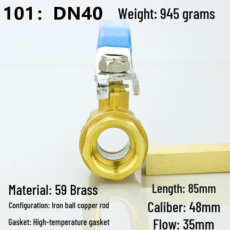 4-Point DN15 & 6-Point DN20 All-Copper Ball Valve, High-Temp Resistant, 1-Inch & 2-Inch, for Tap Water.