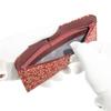 Indenya Inden Long Wallet, Large, Thin Deerskin, Red with White Lacquer, Plum Blossom Pattern, 2107-13-148