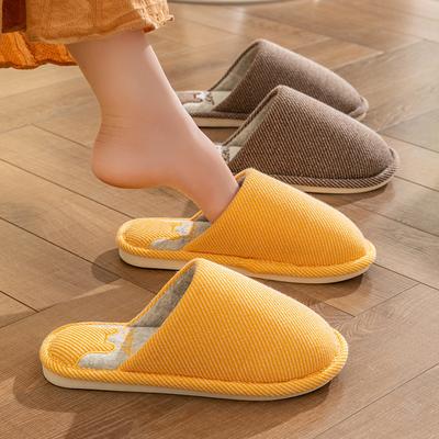 Four Seasons Linen Slippers Winter Spring and Autumn Indoor Cotton Slippers Home Non-slip Couple Household Cotton and Linen Slippers