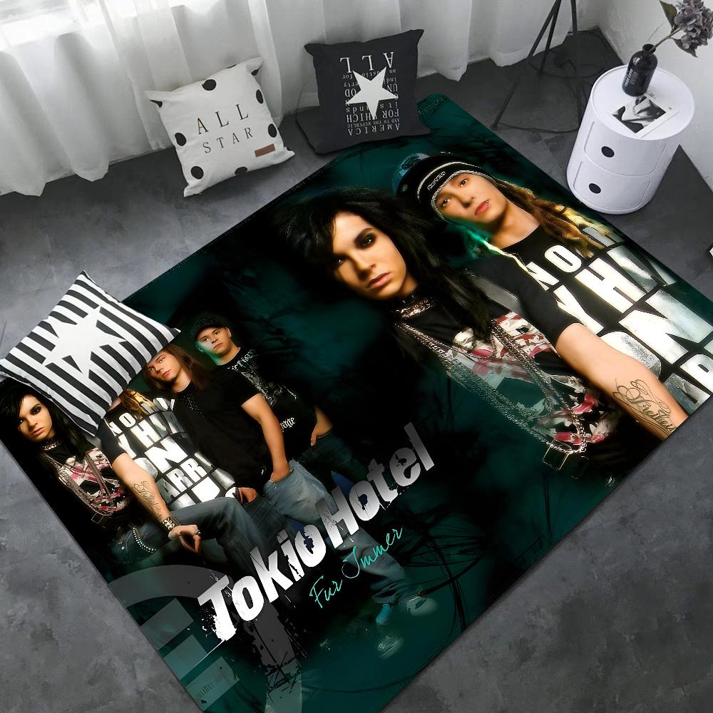 Tokio Hotel Tom Bil Fußmatte Nordischer Stil Haus Fußmatte Badezimmer-Toilettenmatten Schlafzimmer Nachttischmatten 40x60cm