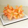 7 Large Artificial Lily Flowers in 3D Printing Form - Decorative Items for Wedding, Home, Hotel and Display in Windows, Fake Flowers