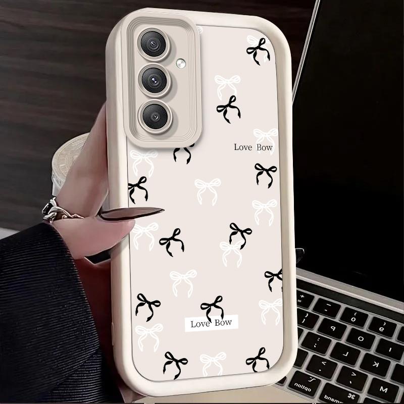 

Простой Чехол с Бантом для Samsung Galaxy A73 A72 A71 A55 5G A54 A52 A52S A51 4G A31 A30 A24 A23 A22 A21S A20S A20 A14 Galaxy A71 4G