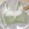 Summer 0.3CM Breathable Cup Lace Underwear Ladies Without Steel Ring Thin Cup Bra Gathered Adjustable Bra