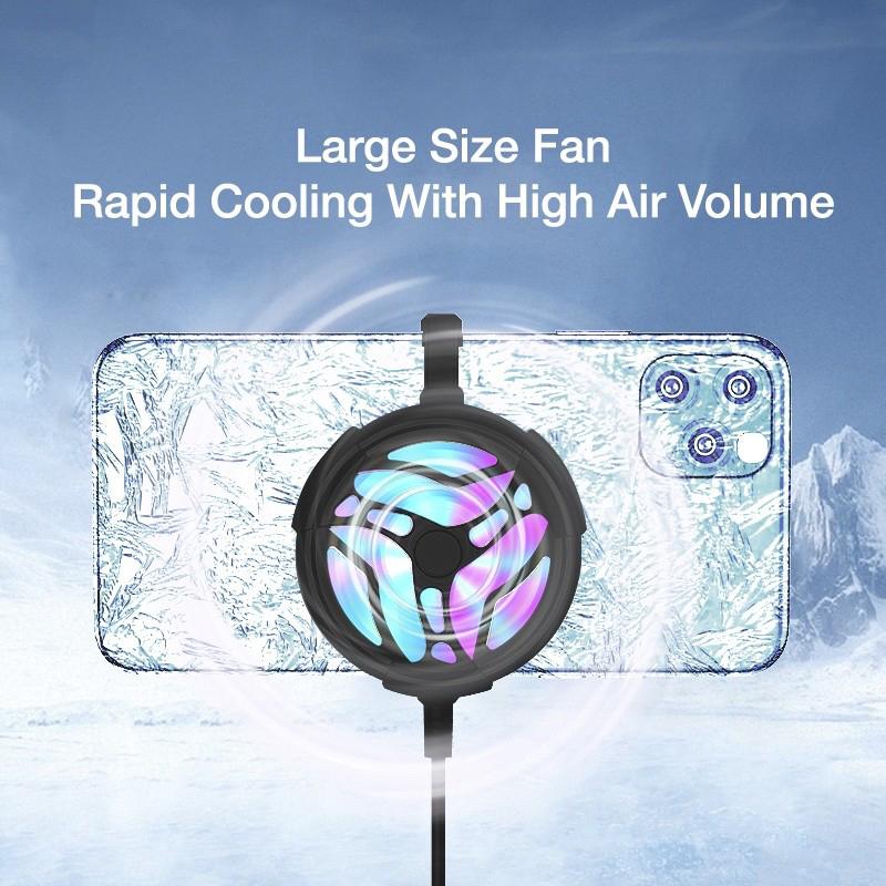 Mini Smart Phone Cooling Fan Turbo Gaming Mobile Gamepad Cooler Fan Cell Phone Type-C Cool Heat Sink Radiator For Iphone Android