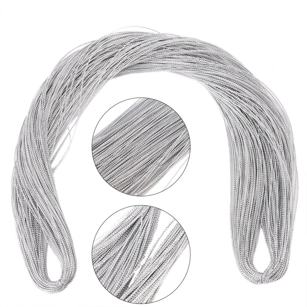 2pcs Non Stretch Metallic Cord String 1mm Thickness Jewelry Making Thread DIY Craft Cord Hang Tags
