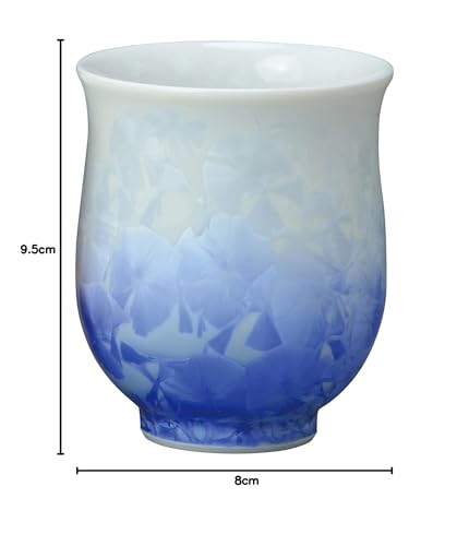 Aito (aito) Kyoto ware, Kiyomizu ware, Touan kiln, set of teacups, flower crystal (white with blue and red) kta162