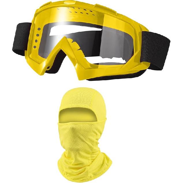 Dirt Bike Goggles ATV Off-Road Riding Motorcycle Motocross Glasses With Sun UV Protection Balaclava Full Face Cover