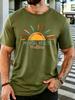 Unisex Cotton Crew Neck T Shirt Unisextal Health Matters Sun Slogan Print Positive Mind Wellness Casual Short Sleeve Male Daily Top
