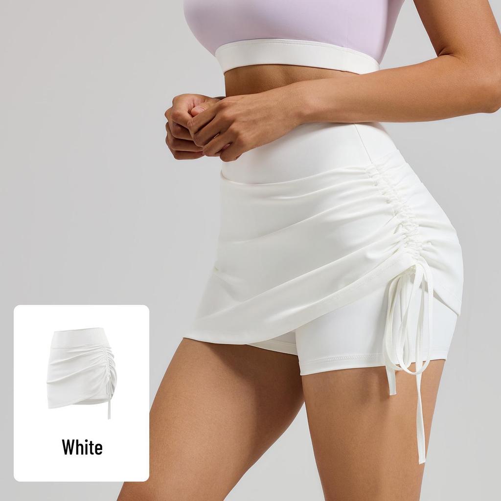 Damen High-Waist Sportrock mit Rüschen und Anti-Exposure Yoga-Shorts - Dehnbar, Atmungsaktiv, Neue Sommerkollektion
