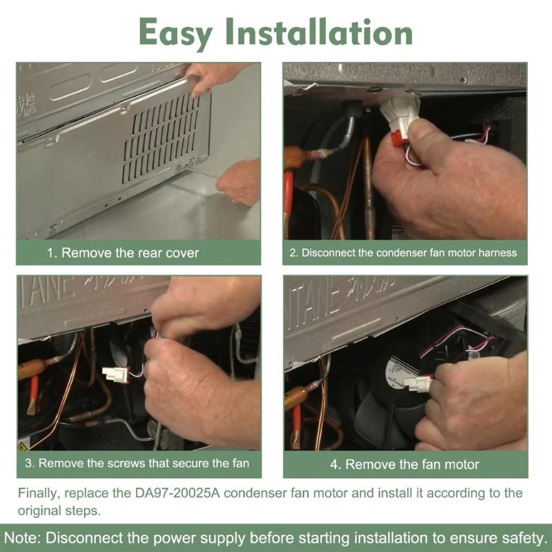 Multipurpose Replacement Refrigerator Cooling Fan Motor Low Noise Design Suitable for Multiple Refrigerator Models