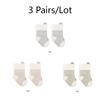 3 Pairs Baby Adorable Floor Socks Breathable Casual Socks For Boys and Girls Striped Cute Kids Indoor Socks
