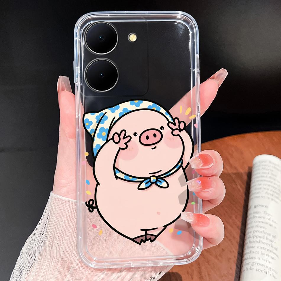 Phone Case For Vivo Y100i Y200i Y300i Y500i 5G Vintage Angel Soft Transparent Silicone High Quality Shockproof Funda
