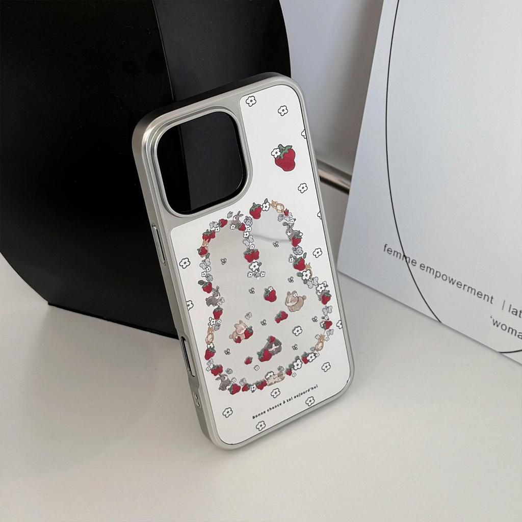 Strawberry Bunny Case for iPhone 13 iPhone 15 iPhone 16