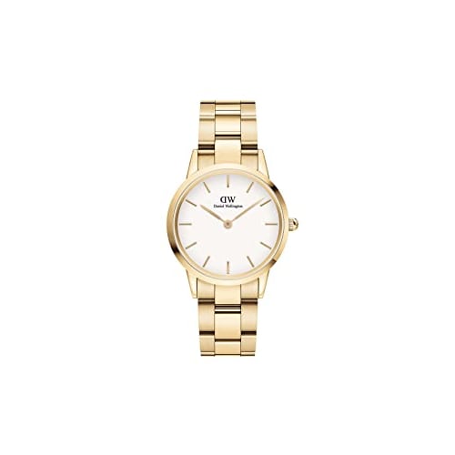 [Official Shop/2-Year Warranty/Official Import] Daniel Wellington DW Women's Iconic Link 32 G White Watch, Stylish Metal Gold Watch, Perfect Gift for