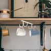 2Pcs Iron Mug Rack Under Cabinet Coffee Cup Organizer Hanging Cup Holder for Kitchen Cabinets Space Saving Sturdy Minimalist Mug