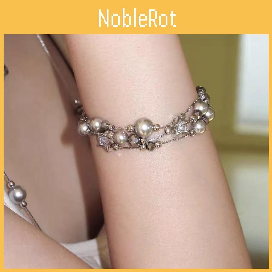 Handmade Star Design Pearl Womens Bracelet With Titanium Steel For Daily Accessories Gift