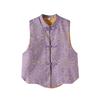 2025 early spring new embroidered vest vest women's luxury retro jacquard button top