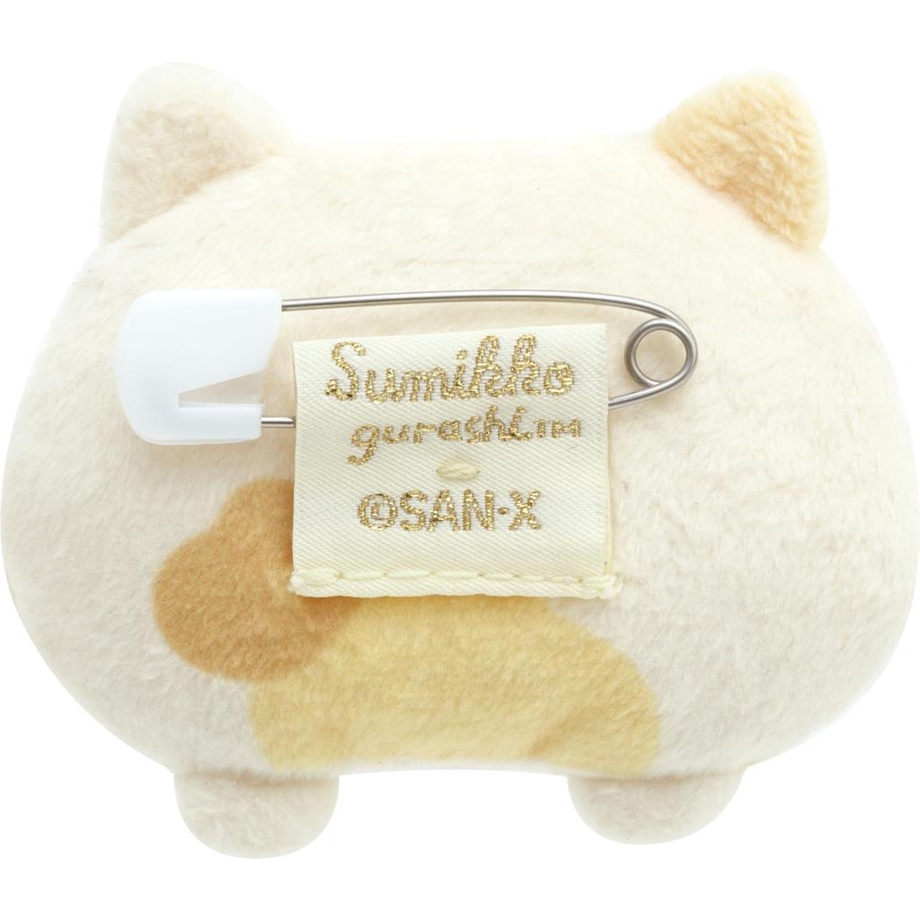 Sumikkogurashi Plush Badge Cat AB17304 San-X