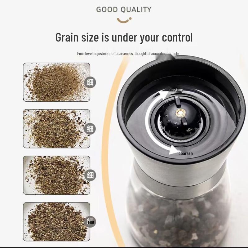 Stainless Steel Manual Spice Grinder Set (2-Pack)