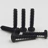 Black Zinc Plated M2 Pan Head Anti-Theft Hex Screws, Flat Tail, Self-Tapping