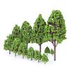 33pcs Mini Plastic Green Trees Scale Architectural Models Train Railways Landscape Scenery Layout Garden Decoration Tree Toys