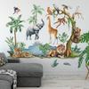 PVC Wall Stickers Cartoon Girl Animal Tree For LEAF Patterns Self-Adhesive for Home Walls and Tiles Decoration