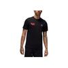 Jordan Summer Alphabet Print Short Sleeve Crew Neck Knit T-Shirt Men Tops Black FN6030-010