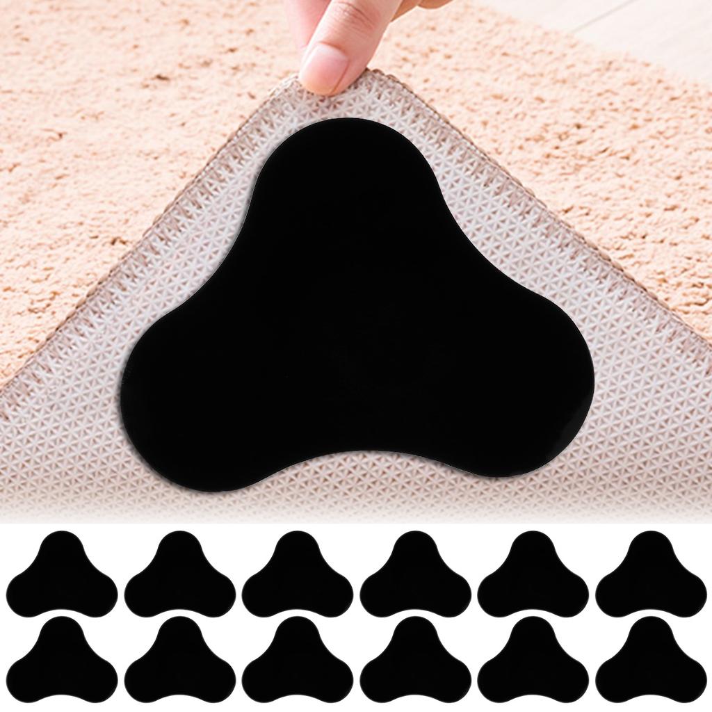Carpet Non-slip Sticker Fixed Stickers Floor Rug Mat Tape Gripper Corner Pad Reusable Washable Anti Curling Carpet Patch Tool