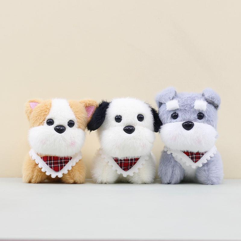 Puppy Cute Scarf Key Chain Cartoon Girl Backpack Decorative Pendant Doll Gift