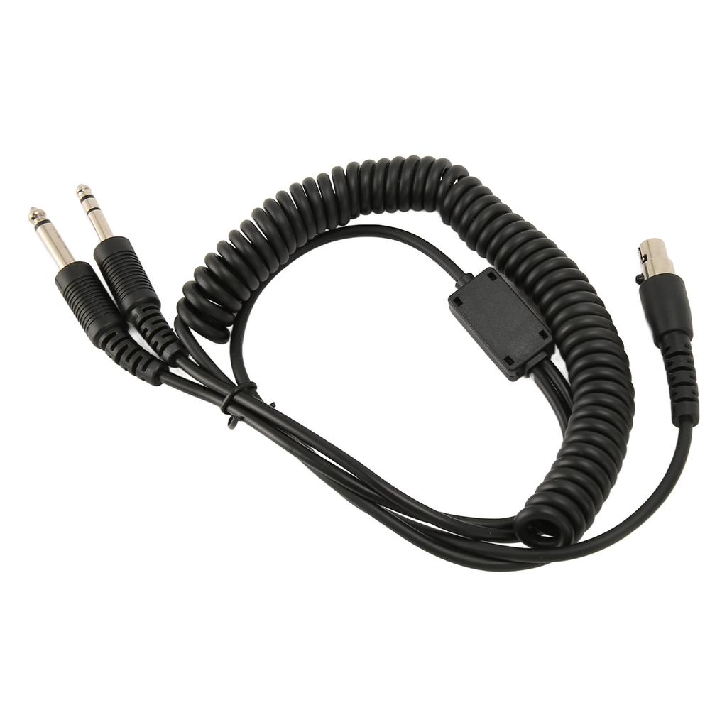Mini XLR 5 Pin Plug to GA Dual Plugs Headset Adapter Cable for David Clark Avcomm ASA for Dual GA PJ055 PJ068 Jack