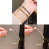 Pearl Bangle Bracelet With Gold Plating For Elegant Office And Casual Wear