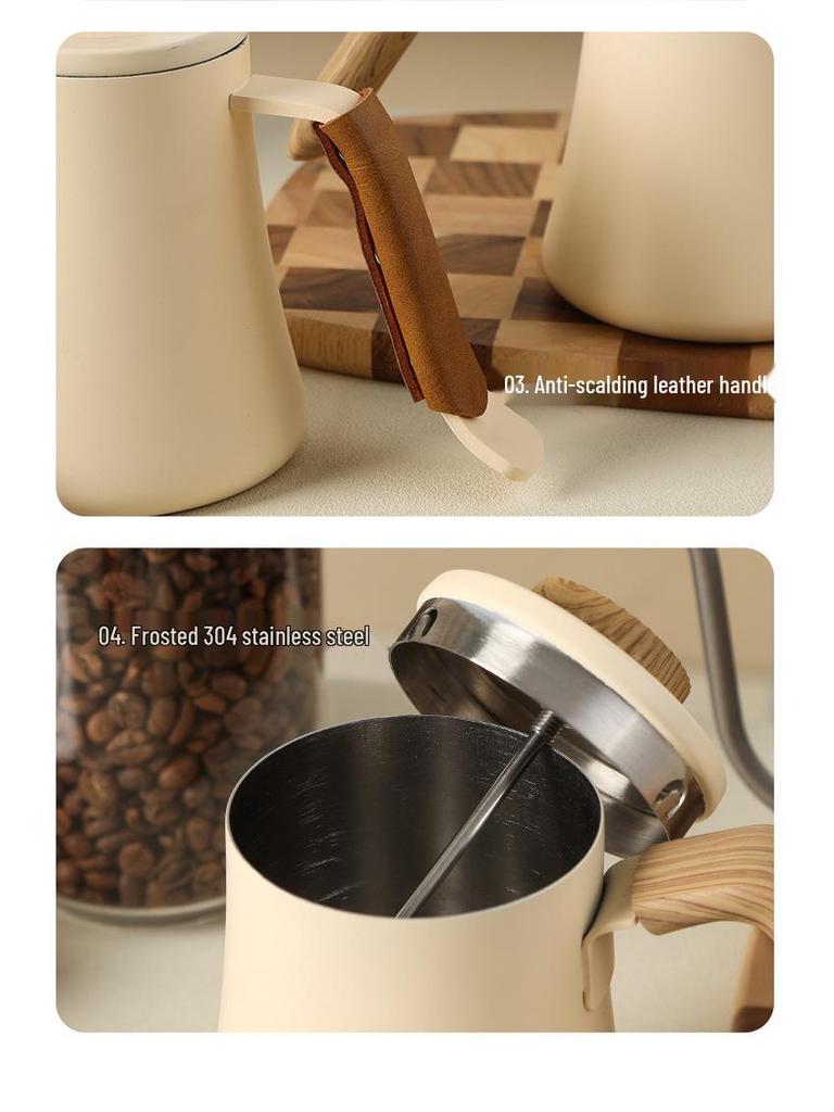 Gooseneck Drip Coffee Pour Over Kettle, 600ML Hanging Ear for Home Brewing