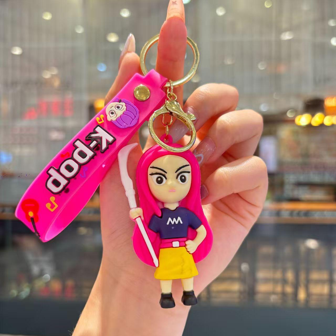 Demon Hunter Girl Group Kpop Cartoon Boy Group Keychain Bag Small Pendant Anime Keychain Small Gifts