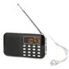 Digital Radio Mini Portable Radio Subwoofer Card MP3 Player Bass Speaker for SeniorBlack