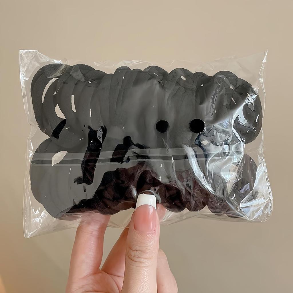 50/100 Stück Hochelastische Haargummis für Damen Mädchen Schwarz Basic Haargummi Haarreif Einfacher Pferdeschwanzhalter Kopfschmuck Haarschmuck