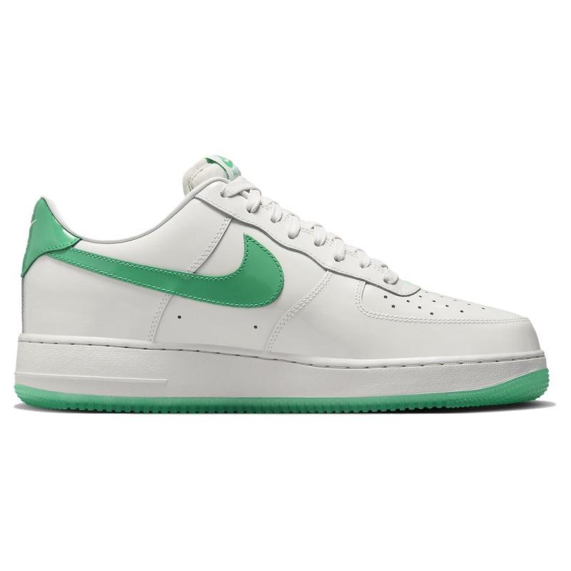 Nike Air Force 1 Low '07 Patent Platinum Tint Stadium Green Sneakers HF4864-094