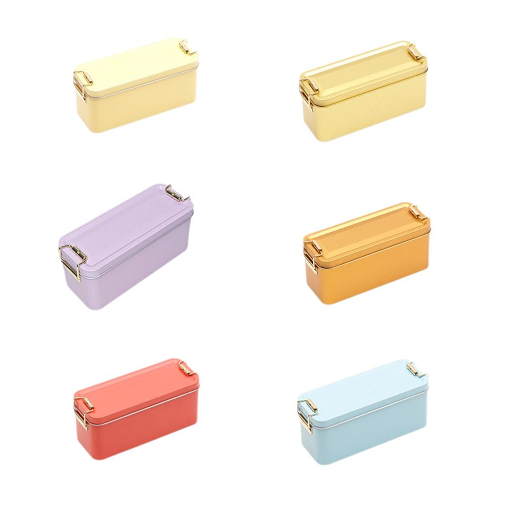 With Lid Rectangular Iron Box Rectangular High Quality Iron Box Durable Buckle Cake Packaging Box Gift Packaging