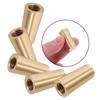 8 Stück Messing-Bastelzubehör - Premium massive Messing-Kegelfüße für Holztabletts Schneidebretter Schmuckschatullen Display-Ständer
