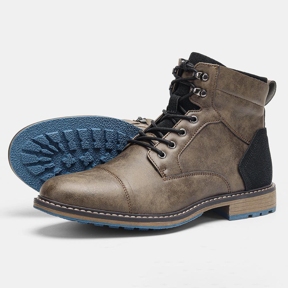 High-end Men Fashion Boots New Arrival Britsh Vintage Leather Boots Shoes Men Autumn Winter Design Mens Ankle Boots Plus Size 49