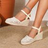 2026 Fashionable Versatile Large Size Height-Increasing Buckle Sandals