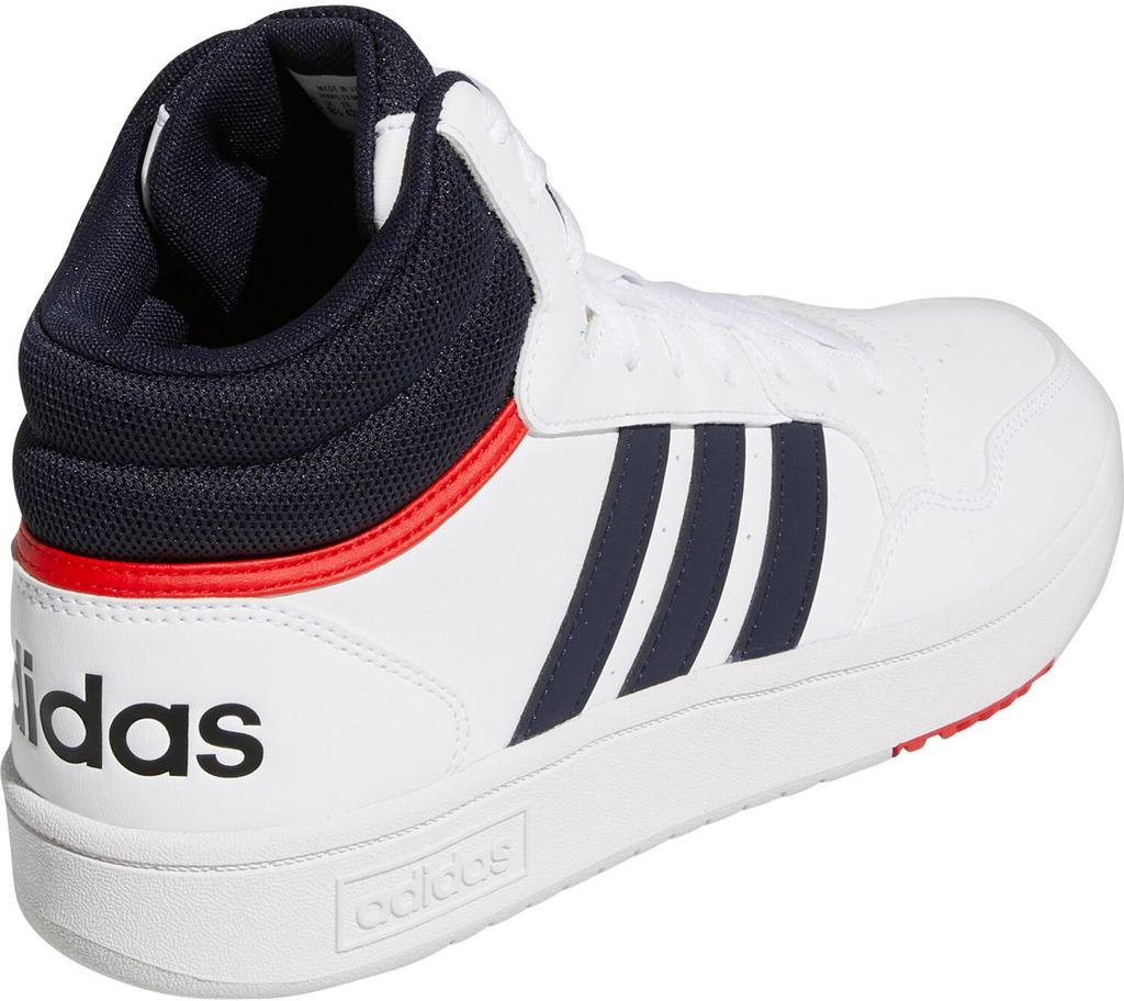 Buty koszykarskie Adidas Hoops 3.0 Mid Classic Vintage białe/atramentowy legendarny/żywy czerwony