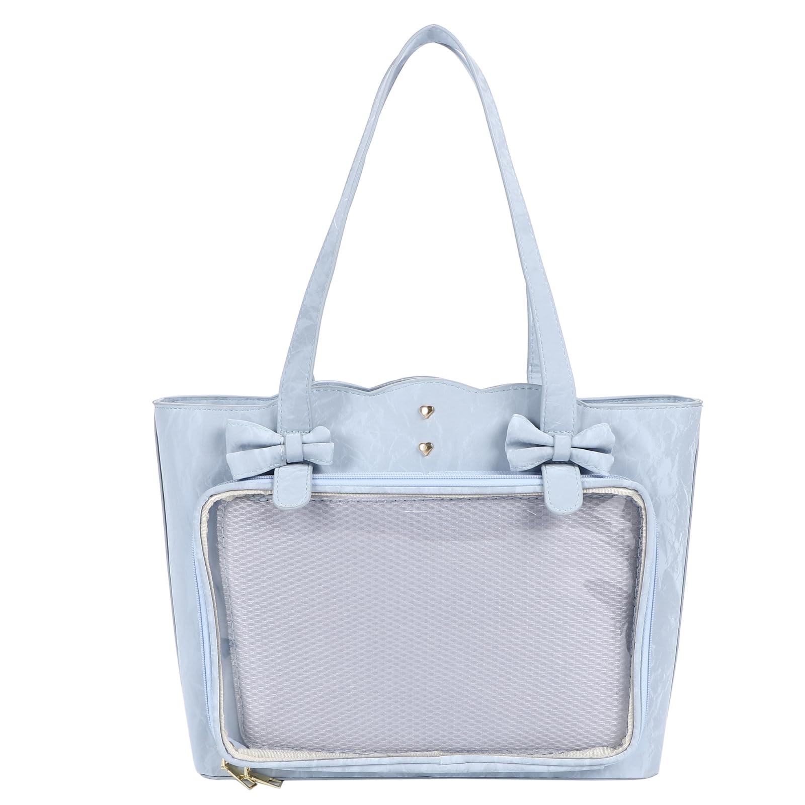 

Harujio Ita Scallop Ribbon Tote Marbled Light Sheet Bag, Bag, Women s Design, Black, White, Blue, Cute, Stylish, Ribbon, Bag, Popular, Favorite,